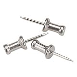 Advantus Aluminum Head Push Pins, Steel 0.5-Inch Point, Silver, 100 per Box (CPAL4)