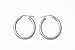 9ct White Gold UER 068W Ladies Hoop Earrings