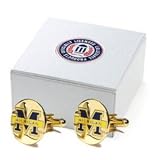 Michigan Wolverines NCAA Logo'd Executive Cufflinks w/ Jewelry Box by Cuff Links Michigan Wolverines NCAA Logo'd Executive Cufflinks w/ Jewelry B