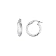 Karat Platinum 15mm Hoop Earrings