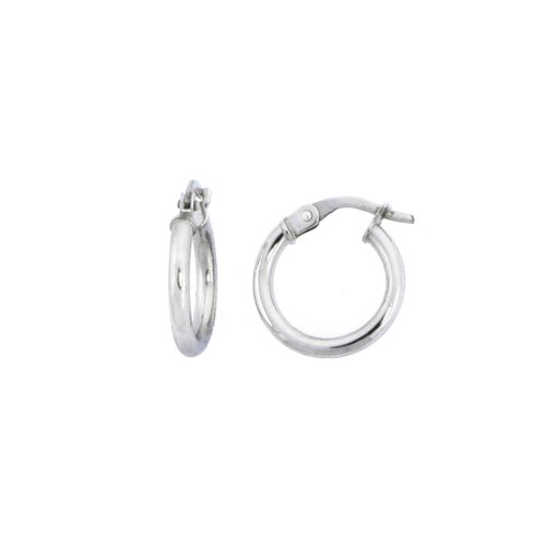 Karat Platinum 15 mm Hoop Earrings