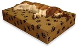 ExtraComfort Monster Size Orthopaedic Restore® Memory Foam Dog Bed In Faux Fur Biscuit With Paw Print Design 132x91x20cm (52x36x7.8 inches)