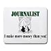 JOURNALIST I make more money than you! Mousepad