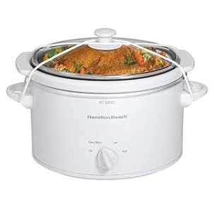 Hb 3Qt Oval Slow Cooker With Gasket And Locking Strap by Hamilton Beach