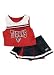 Houston Texans Two Piece Childrens Cheerleader Outfit, Size= Large