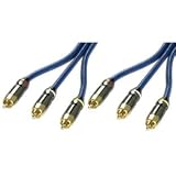 AV Cable - Composite Video + Stereo Audio, 75 Ohm, Premium Gold, 5m