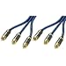 AV Cable - Composite Video + Stereo Audio, 75 Ohm, Premium Gold, 5m