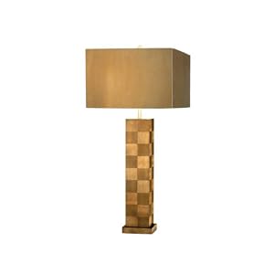 Nova Lighting 10655 Root Beer Square Table Lamp, Root Beer with Bronze Aluminum Shade by