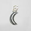 Little Double Sided Crescent Moon Charm in Sterling Silver, #9215