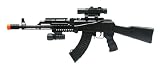 Spring AK47 Tactical Rifle Laser, Scope, Flashlight, Airsoft Gun M185A2 FPS-285