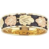 Gorgeous! Yellow-gold-Antiqued Black Hills Gold Diamond-cut Women's Men's Wedding-Bands