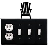 Adirondack - Single Outlet, Triple Switch Electric Cover