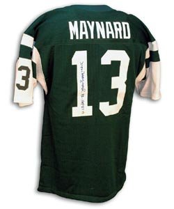 Don Maynard Signed New York Jets Throwback Green Jersey