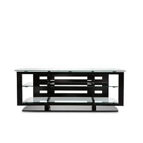 BDI Icon 9428, Triple-Wide Open TV Stand, Gloss Black by BDI