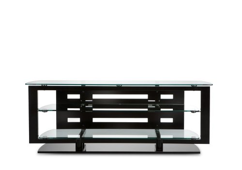 BDI Icon 9428, Triple-Wide Open TV Stand, Gloss Black