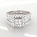 1.00 Carat Round Brilliant with Princess Diamond Designer Ring in 18ct Solid White Gold