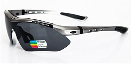 Polarized Sports Sunglasses with 5 Set Interchangeable Lenses for Cycling Hiking Fishing