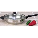 31Rhk%2B5C%2BnL. SL160  New Chef¡¯s Secret 12¡± Stainless Steel Fry Pan with Cover 5 Ply Capsule Bottom See Thru Glass Cover