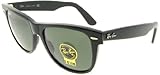 Ray Ban Sunglasses RB 2140 Original Wayfarer 901 Black Crystal Green 50mm