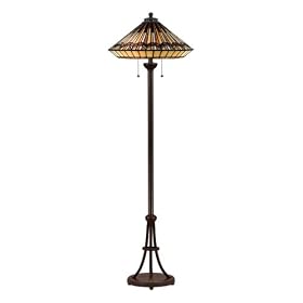 Quoizel Addison Tiffany 2 Light Floor Lamp