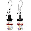 Handcrafted Austrian Crystal Snowman Earrings