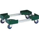 トラスコ中山:TRUSCO 伸縮式コンテナ台車 内寸300-400X500-600 スチール製 FCD-3050-ALG 型式:FCD-3050-ALG