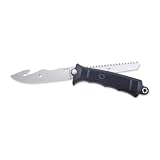 SOG Specialty Knives & Tools FX20N-CP Revolver Hunter Knife with a Double Tooth Saw and Straight Edge 4.75-Inch Steel Blade and GRN Handle, Satin