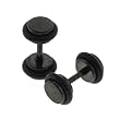 Surgical Steel Fake Plug with Anodized Black - 4g/5.0mm, 16G Wire - Sold as a Pair