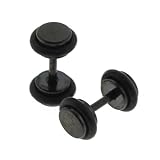 Surgical Steel Fake Plug with Anodized Black - 4g/5.0mm, 16G Wire - Sold as a Pair