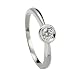 Bella Donna Damen Diamantring 585/000 Weiß-Gold 1 Brillant 0,17ct. Weiß Piqué 54 902725