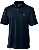 NFL New England Patriots Men's Drytec Genre Polo Knit Short Sleeve Top, Navy Blue, XX-Large