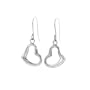 Karat Platinum Heart Dangle Earrings