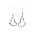 Karat Platinum Heart Dangle Earrings