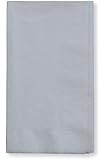 Creative Converting Touch of Color 2-Ply 50 Count Paper Dinner Napkins, Shimmering Silver