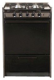 Summit Refrigeration TNM616R LP - 24-in Range w/ Lower Broiler Compartment & 4-Burners, Black, LP