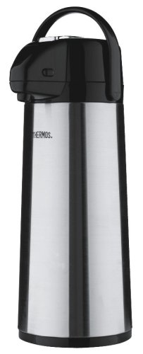Thermos Lever Action Pump Pot Glass Liner/Steel Finish 2.5L