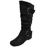 Journee Collection Buckle Accent Slouchy Mid-calf Boots