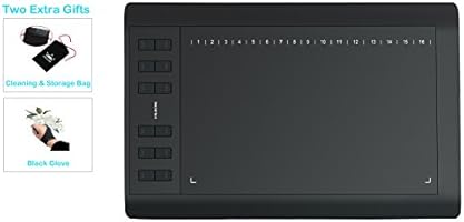 Huion 1060 PLUS Graphics Drawing Pen Tablet with 12 Hot Keys 8BG MicroSD Card Compatible with Windows Mac