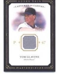 2008 Upper Deck / UD Masterpieces Captured on Canvas #GL Tom Glavine - Atlanta Braves (Piece of Authentic Game Used Jersey) (Baseball Cards)