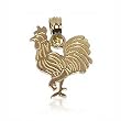 Stunning 10 KT Yellow Gold Charm Rooster Animal 10K Pendant