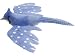 Accent Design Floral and Garden Accents Medium Bird Bluejay 5 1/2 Flying, Feather Light Blue/White/Black