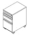 1 Box, 1 Drawer Pedestal, Almond Top - BASIKBench Mobile Pedestals, Kewaunee - Model KL407431AV