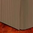 MARRIKAS 300TC Egyptian Cotton QUEEN Bed Skirt TAUPE Stripe