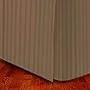 MARRIKAS 300TC Egyptian Cotton QUEEN Bed Skirt TAUPE Stripe