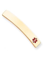 14k Gold Medical Jewelry ID Plate
