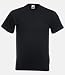 V-Neck plain blank short sleeve t-shirt Black Large (41 - 43 inch chest)