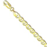 14k Solid Yellow Gold 4.5mm Mariner Chain Necklace 24