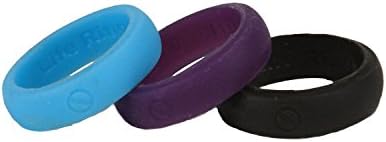 Life Ring - Women's Silicone Wedding Ring for Active Lifestyles | Flexible, Safe and Durable Silicone Wedding Band comes in Aqua, Coffee or Purple in US Sizes | (Purple, 8)