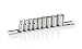 Britool 9 Piece 1/4 Standard Depth AF Socket Set - Clip, Rail & 4 Colour Blister