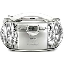 Philips AZ1027/05 Portable CD and Cassette Player with AM/FM Radio - Silver